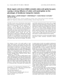 Báo cáo khoa học: Weak organic acid stress inhibits aromatic amino acid uptake by yeast, causing a strong inﬂuence of amino acid auxotrophies on the phenotypes of membrane transporter mutants