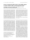 Báo cáo khoa học:  Presence of melanocortin (MC4) receptor in spiny dogﬁsh suggests an ancient vertebrate origin of central melanocortin system