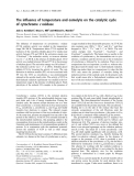 Báo cáo khoa học: The inﬂuence of temperature and osmolyte on the catalytic cycle of cytochrome c oxidase