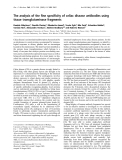 Báo cáo Y học: The analysis of the ﬁne speciﬁcity of celiac disease antibodies using tissue transglutaminase fragments
