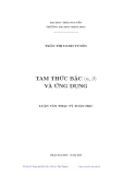 Luận văn Thạc sĩ toán học: Tam thức bậc (α, β) và ứng dụng