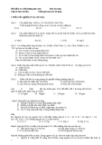 Đề kiểm tra chất lượng học sinh môn hóa học lớp 10 - Ban cơ bản