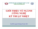 Giới thiệu về ngành công nghệ kỹ thuật nhiệt - ĐH Sư Phạm Tp. HCM