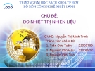 CHỦ ĐỀ: ĐO NHIỆT TRỊ NHIÊN LIỆU