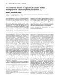 Báo cáo khoa học:  Two conserved domains in regulatory B subunits mediate binding to the A subunit of protein phosphatase 2A