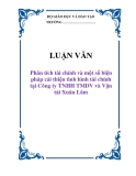 LUẬN VĂN: Phân tích tài chính và một số biện pháp cải thiện tình hình tài chính tại Công ty TNHH TMDV và Vận tải Xuân Lâm