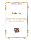  Luận văn: PHÂN TÍCH HIỆU QUẢ SẢN XUẤT KINH  DOANH CỦA CÔNG TY CỔ PHẦN THƯƠNG MẠI VÀ ĐÓNG TÀU ĐẠI DƯƠNG