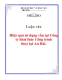 Luận văn: Hiệu quả sử dụng vốn tại Công ty khai thác Công trình thuỷ lợi An Hải