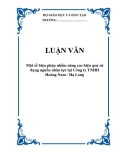  LUẬN VĂN: Một số biện pháp nhằm nâng cao hiệu quả sử dụng nguồn nhân lực tại Công ty TNHH Hoàng Nam - Hạ Long