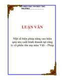 LUẬN VĂN: Một số biện pháp nâng cao hiệu quả sản xuất kinh doanh tại công ty cổ phần tôn mạ màu Việt – Pháp