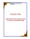  LUẬN VĂN: Hạch toán kế toán Nguyên vật liệu tại Công ty In Báo Hải Phòng