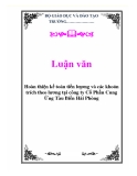 Luận văn: Hoàn thiện kế toán tiền lƣơng và các khoản trích theo lương tại công ty Cổ Phần Cung Ứng Tàu Biển Hải Phòng