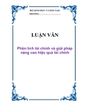 Luận văn:Phân tích tài chính và giải pháp nâng cao hiệu quả tài chính