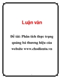 Luận văn "Phân tích thực trạng quảng bá thương hiệu của website www.chodientu.vn"