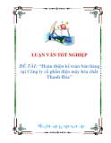 luận văn: HOÀN THIỆN KẾ TOÁN BÁN HÀNG TẠI CÔNG TY CỔ PHẦN ĐIỆN MÁY HÓA CHẤT THANH HÓA