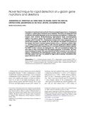 Novel technique for rapid detection of a-globin gene mutations and deletions