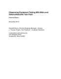     Dispensing Equipment Testing With Mid-Level  Ethanol/Gasoline Test Fluid   