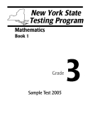 NEW YORK STATE TESTING PROGRAM 3: MATHEMATICS
