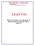 Luận văn : Phân tích tài chính và các biện pháp cải thiện tình hình tài chính tại Công ty VIHACO