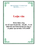 Luận văn: Hoàn thiện công tác kế toán doanh thu , chi phí , và xác định kết quả kinh doanh tại công ty cổ phần vận tải biển VINASHIP