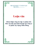 Luận văn kế toán mẫu : Hoàn thiện công tác lập và phân tích Báo cáo kết quả kinh doanh tại Công ty cổ phần xây dựng Miền Đông