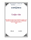 Luận văn đề tài :  Hoàn thiện tổ chức kế toán doanh thu, chi phí và xác định kết quả kinh doanh ở Công ty TNHH Kiểm toán & tư vấn kế toán An Phát