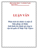 LUẬN VĂN: Phân tích tài chính và một số biện pháp cải thiện tình hình tài chính tại công ty vận tải quốc tế Nhật Việt Vijaco