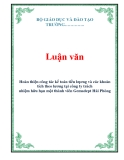 Luận văn: Hoàn thiện công tác kế toán tiền lƣơng và các khoản tích theo lương tại công ty trách nhiệm hữu hạn một thành viên Gemadept Hải Phòng