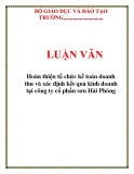  LUẬN VĂN: Hoàn thiện tổ chức kế toán doanh thu và xác định kết quả kinh doanh tại công ty cổ phần sơn Hải Phòng