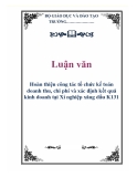 Báo cáo tốt nghiệp :  phương pháp hoàn thiện công tác tổ chức kế toán doanh thu, chi phí và xác định kết quả kinh doanh tại Xí nghiệp xăng dầu K131