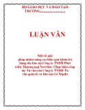 LUẬN VĂN: Một số giải pháp nhằm nâng cao hiệu quả Quản trị hàng tồn kho tại Công ty TNHH Phát triển Thương mại NewStar (Thực hiện công tác Tư vấn của Công ty TNHH Tư vấn 