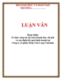 Luận văn kế toán :  Hoàn thiện tổ chức công tác kế toán doanh thu, chi phí & xác định kết quả kinh doanh tại Công ty cổ phần Thép Cửu Long Vinashin