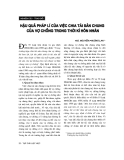 Báo cáo " Hậu quả pháp lí của việc chia tài sản chung của vợ chồng trong thời kì hôn nhân "