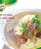 Súp lơ nấu bò viên băm