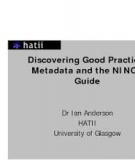 The NINCH Guide to Good Practice in the Digital Representation and Management of Cultural Heritage Materials