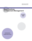 Best Practices in Classroom Management