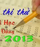 Đề thi thử Đại học khối A môn Toán năm 2013 - Đề 7