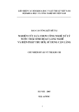 Nghiên cứu lựa chọn công nghệ xử lý nước thải sinh hoạt làng nghề và biện pháp thu hồi, sử dụng cặn lắng