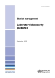 Biorisk management Laboratory biosecurity guidance