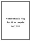 Update nhanh 3 công thức bò sốt vang cho ngày lạnh