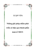 LUẬN VĂN:  Những giải pháp nhằm phát triển có hiệu quả thành phần kinh tế TBNN