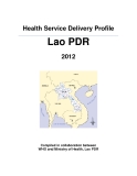 Health Service Delivery Profile Lao PDR 2012