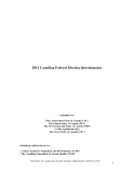 2011 Canadian Federal Election Questionnaire