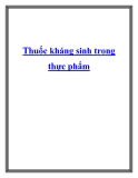 Thuốc kháng sinh trong thực phẩm