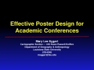 Effective Poster Design for Academic Conferences