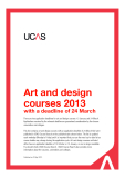 Art and design courses 2013 with a deadline of 24 March