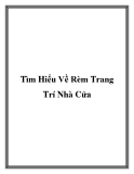 Tìm Hiểu Về Rèm Trang Trí Nhà Cửa