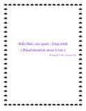 Hiến Máu cứu người , Giúp mình ( Blood donation saves Lives )