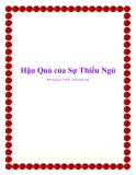 Hậu Quả của Thiếu Ngủ