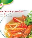 Canh chua rau muống làm mát cơ thể sau Tết